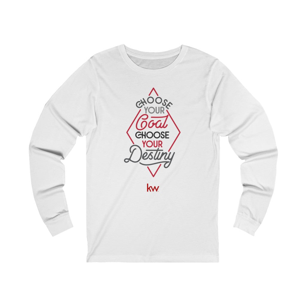 Unisex Jersey Long Sleeve Tee - Choose your goal Choose your Destiny