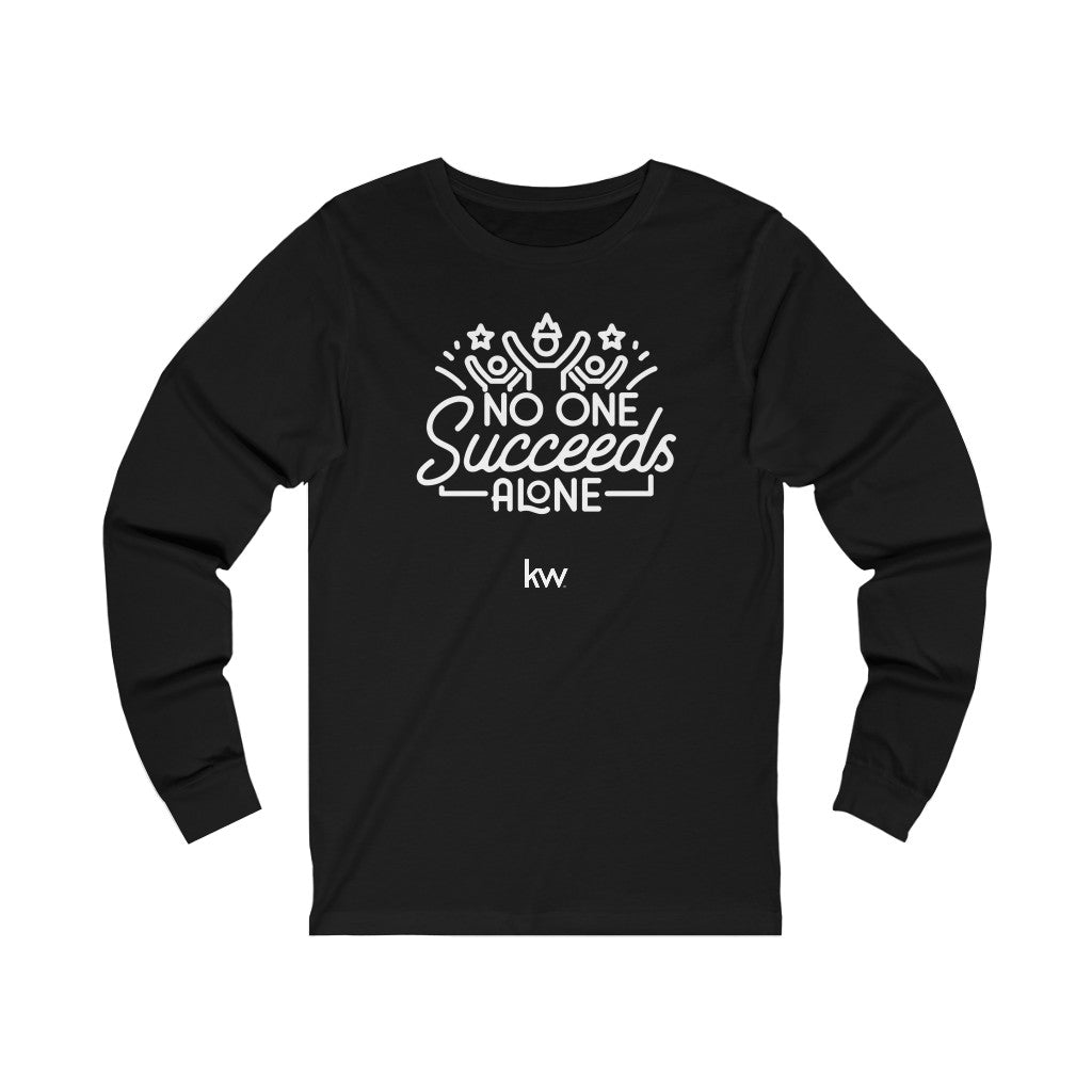 Unisex Jersey Long Sleeve Tee - No one succeeds alone