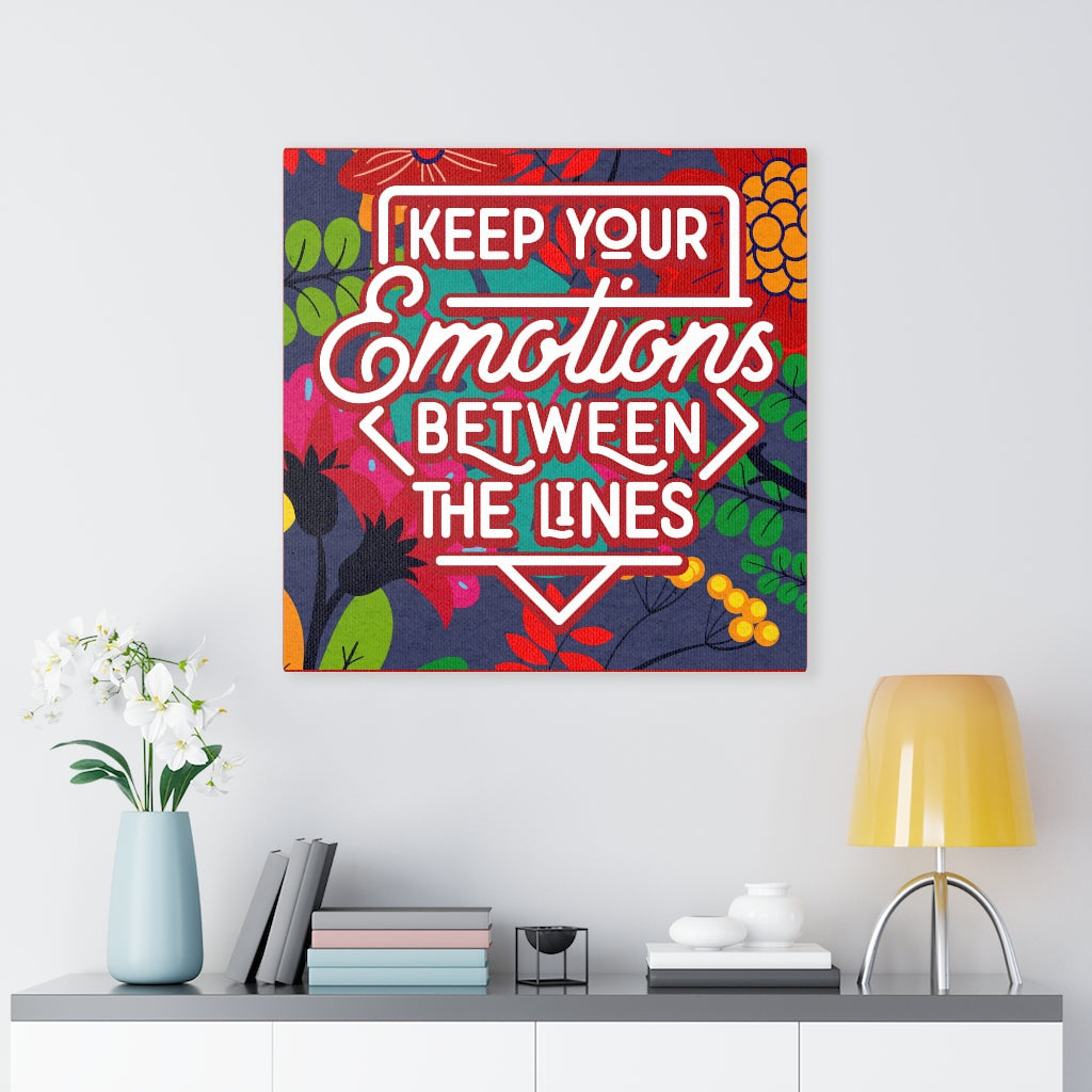 Keep your emotions between the lines