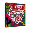 Keep your emotions between the lines